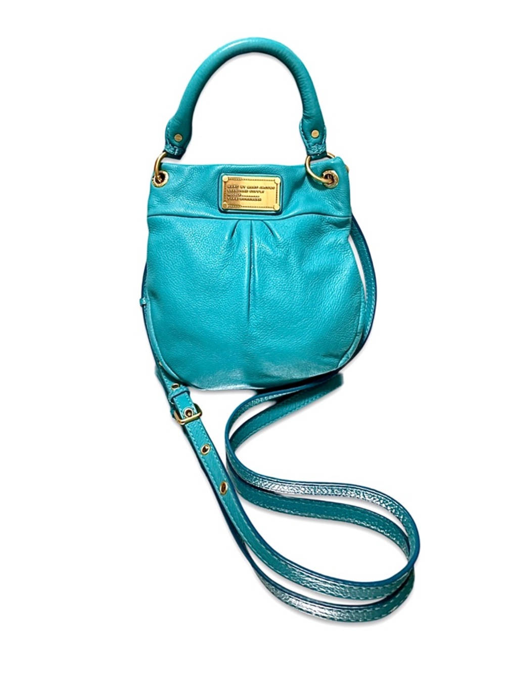 Marc Jacobs Classic Q Hillier mini Bag turquoise genuine leather convertible